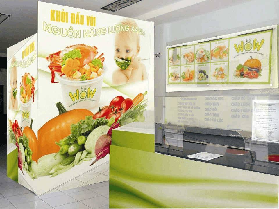 Làm thế nào để có một bản thiết kế quán cháo dinh dưỡng độc đáo?