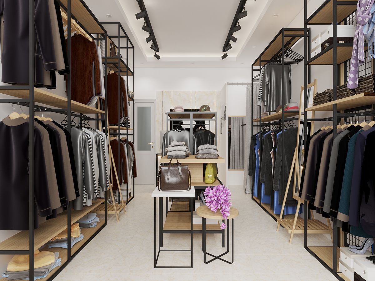 thiết kế shop thời trang nam